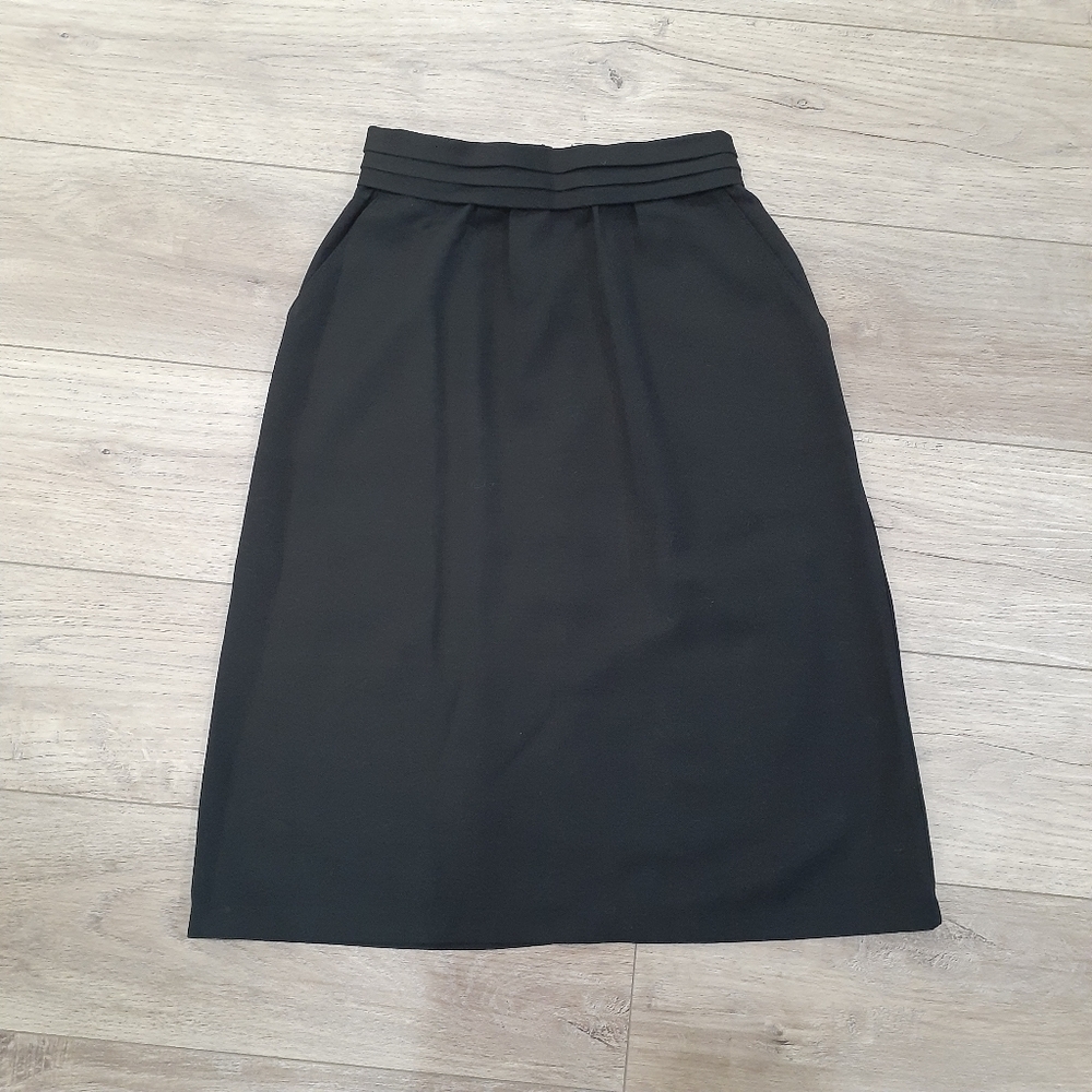 Vintage Black Midi Skirt - Picture 7 of 7